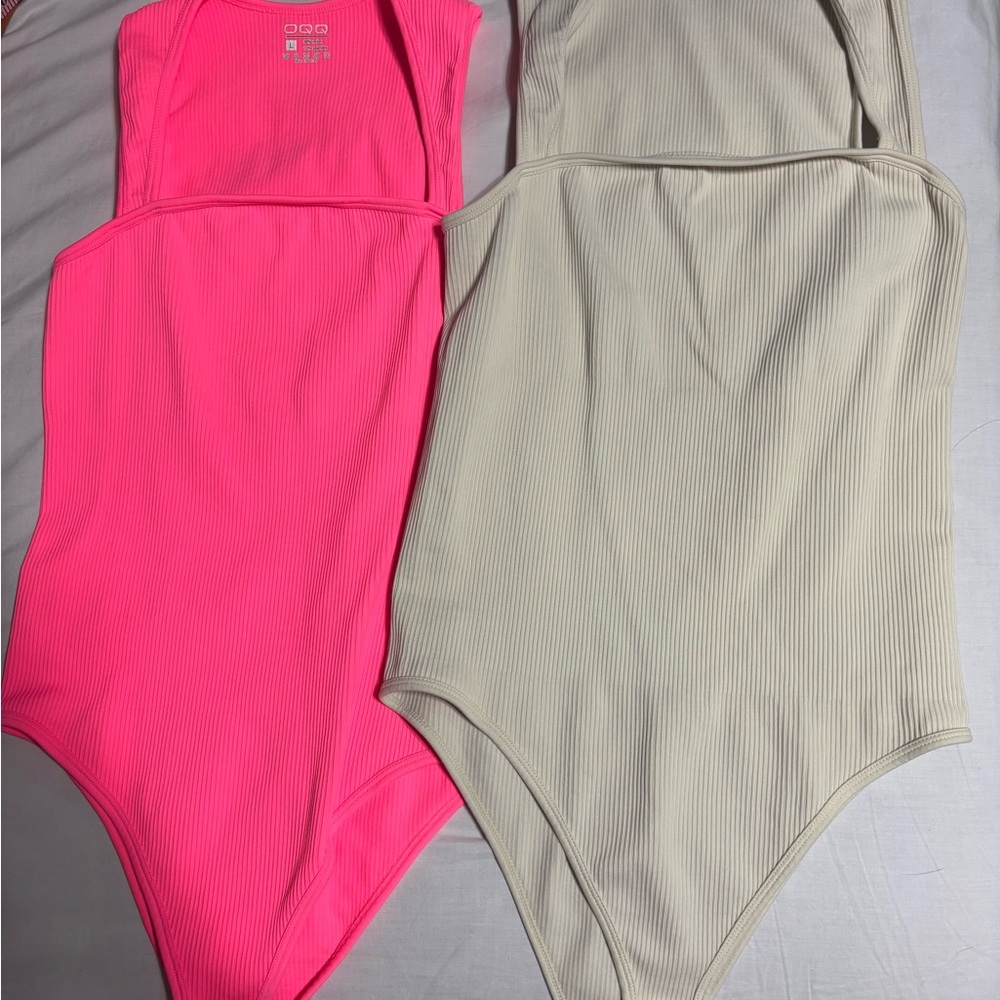 Tiktok Viral Bodysuits- Pink and Cream